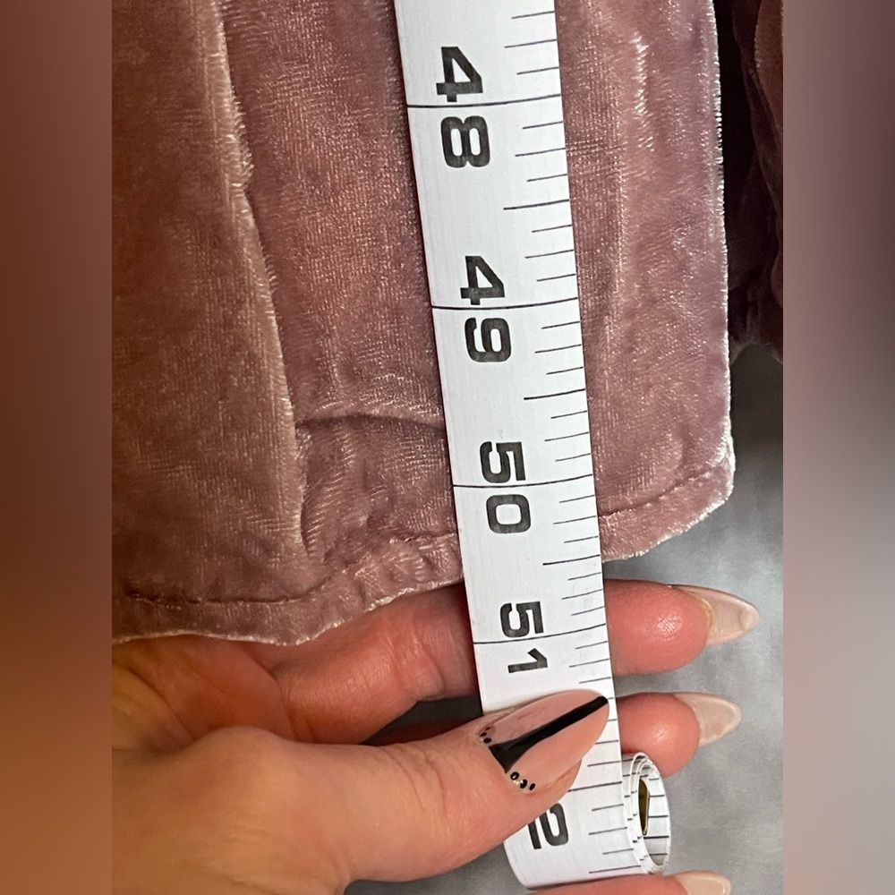 Free People Dusty Pink Velvet Long Sleeve Duster - Picture 15 of 16